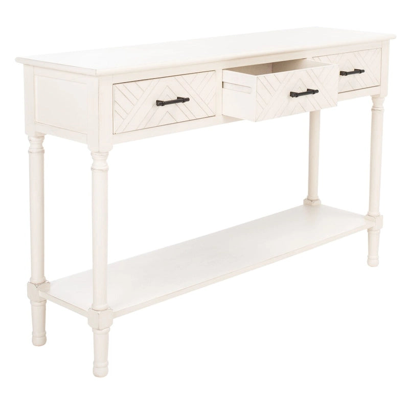 SAFAVIEH Jeanie 3-Drawer Bottom Shelf Console Table - 47.3  W x 13  L x 29.5  H - 47Wx13Dx30H