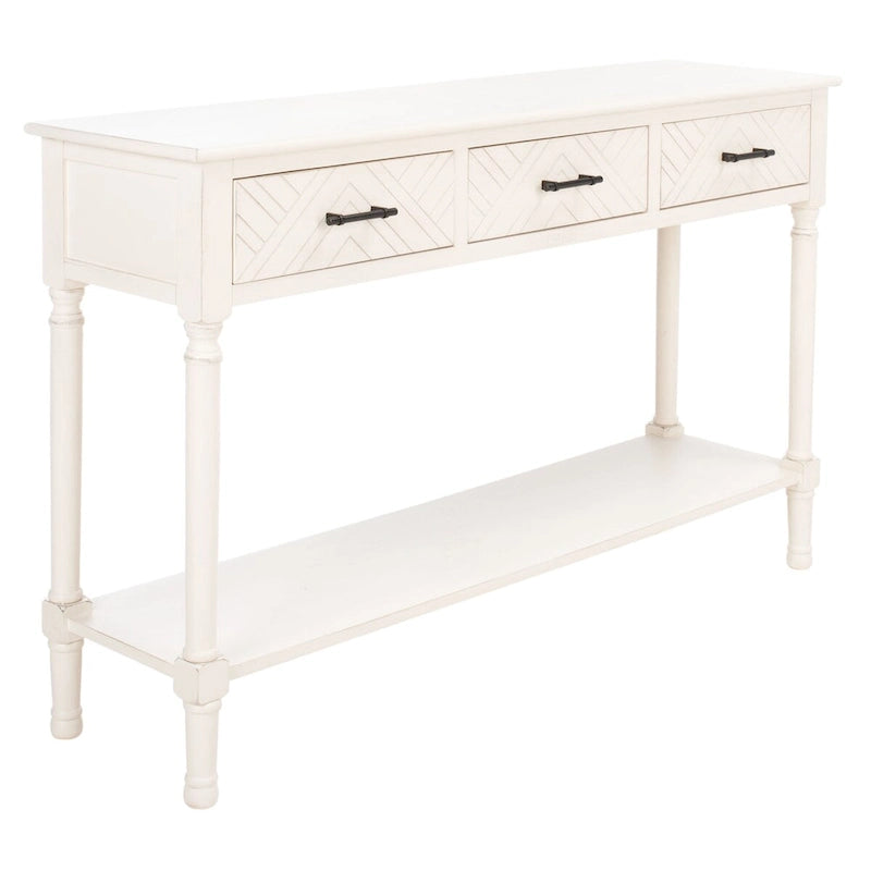 SAFAVIEH Jeanie 3-Drawer Bottom Shelf Console Table - 47.3  W x 13  L x 29.5  H - 47Wx13Dx30H