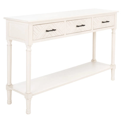 SAFAVIEH Jeanie 3-Drawer Bottom Shelf Console Table - 47.3  W x 13  L x 29.5  H - 47Wx13Dx30H