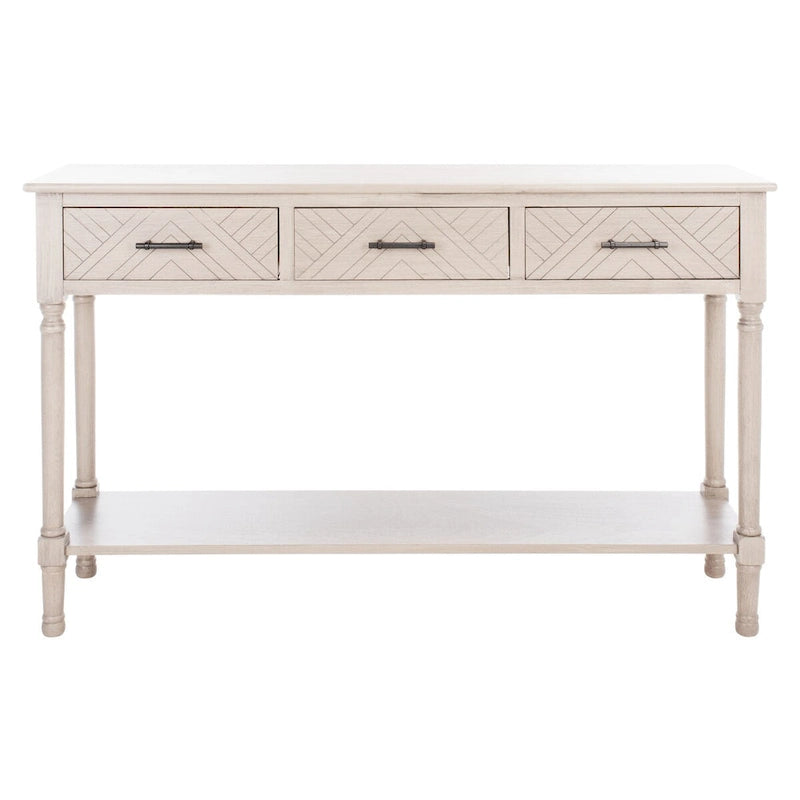 SAFAVIEH Jeanie 3-Drawer Bottom Shelf Console Table - 47.3  W x 13  L x 29.5  H - 47Wx13Dx30H