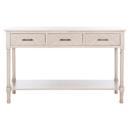 SAFAVIEH Jeanie 3-Drawer Bottom Shelf Console Table - 47.3  W x 13  L x 29.5  H - 47Wx13Dx30H