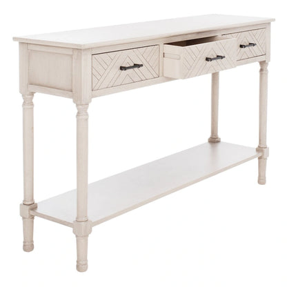 SAFAVIEH Jeanie 3-Drawer Bottom Shelf Console Table - 47.3  W x 13  L x 29.5  H - 47Wx13Dx30H