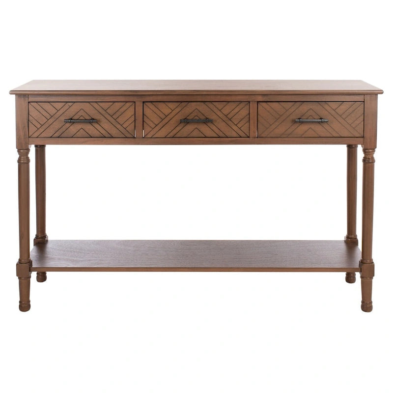SAFAVIEH Jeanie 3-Drawer Bottom Shelf Console Table - 47.3  W x 13  L x 29.5  H - 47Wx13Dx30H