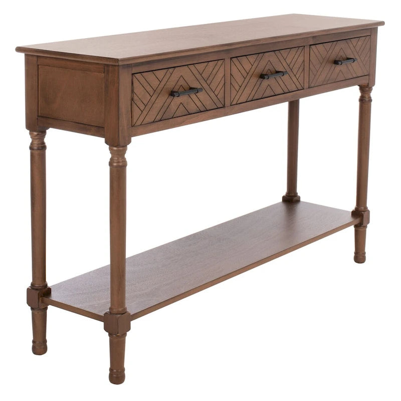 SAFAVIEH Jeanie 3-Drawer Bottom Shelf Console Table - 47.3  W x 13  L x 29.5  H - 47Wx13Dx30H
