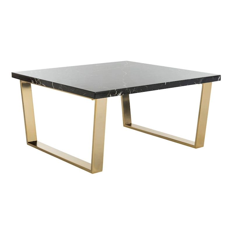 SAFAVIEH Bea Black/ Brass Square Coffee Table - 31.5  x 31.5  x 15.8  - 32Wx32Dx16H