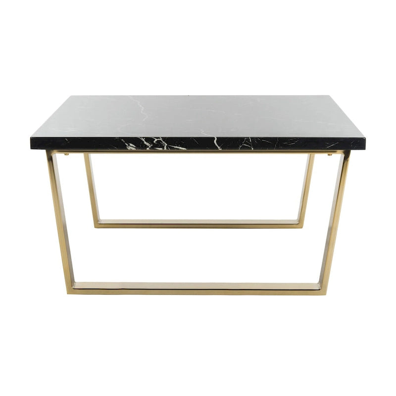 SAFAVIEH Bea Black/ Brass Square Coffee Table - 31.5  x 31.5  x 15.8  - 32Wx32Dx16H