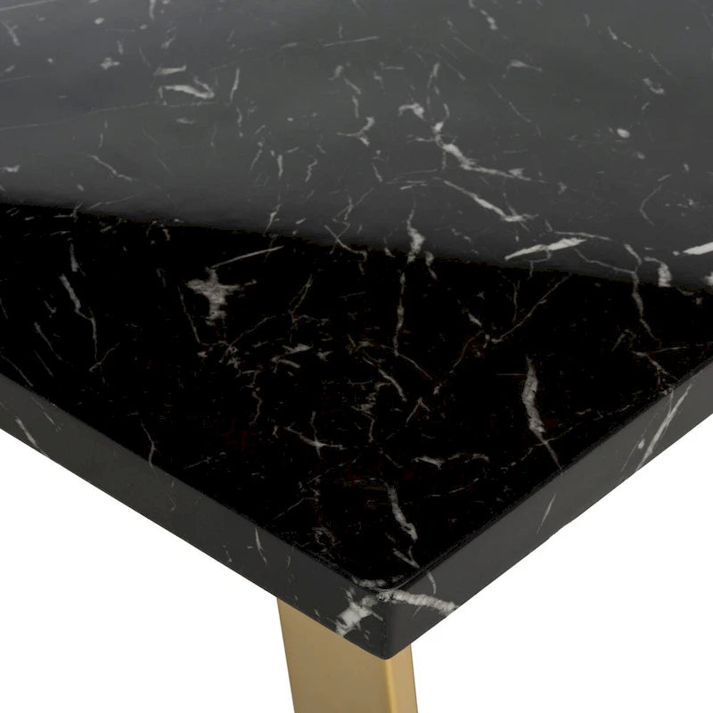 SAFAVIEH Bea Black/ Brass Square Coffee Table - 31.5  x 31.5  x 15.8  - 32Wx32Dx16H