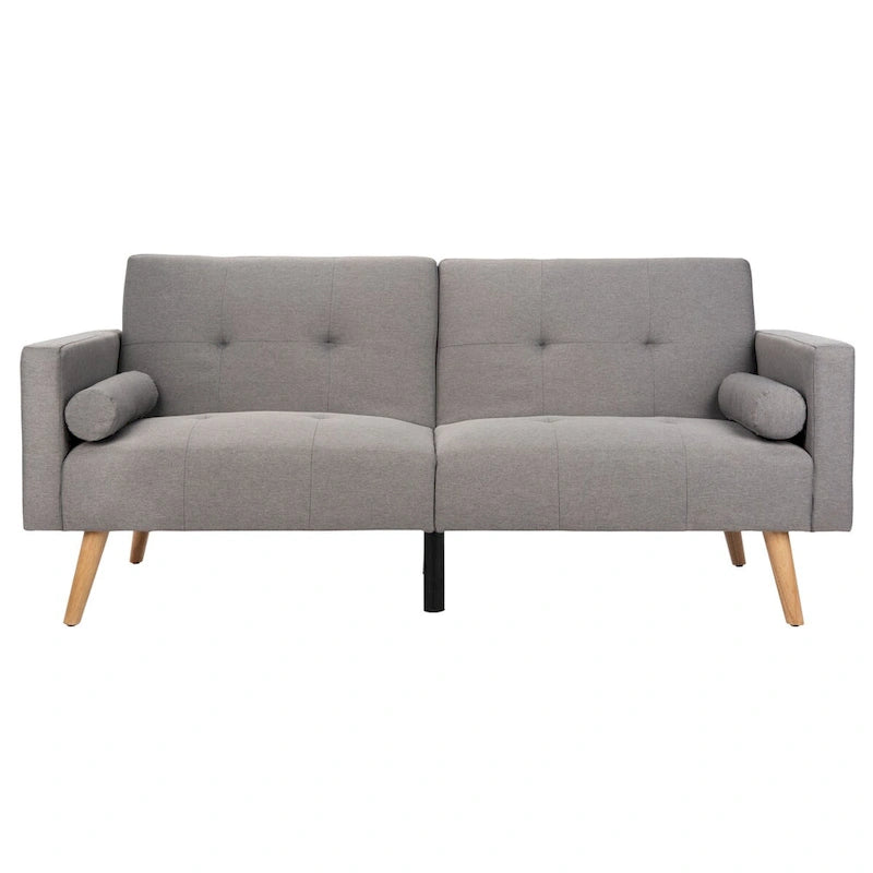 SAFAVIEH Tamekia Foldable Futon Bed with Pillow - 74.8  x 31.9  x 34.7