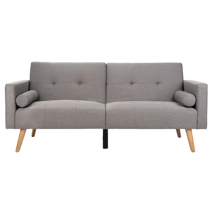 SAFAVIEH Tamekia Foldable Futon Bed with Pillow - 74.8  x 31.9  x 34.7