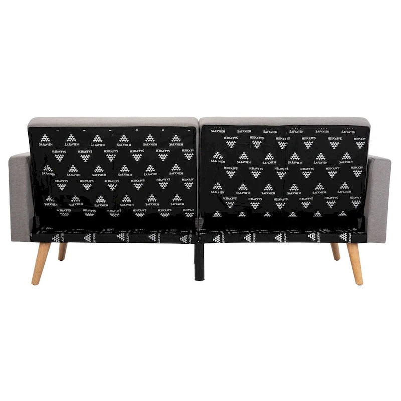 SAFAVIEH Tamekia Foldable Futon Bed with Pillow - 74.8  x 31.9  x 34.7