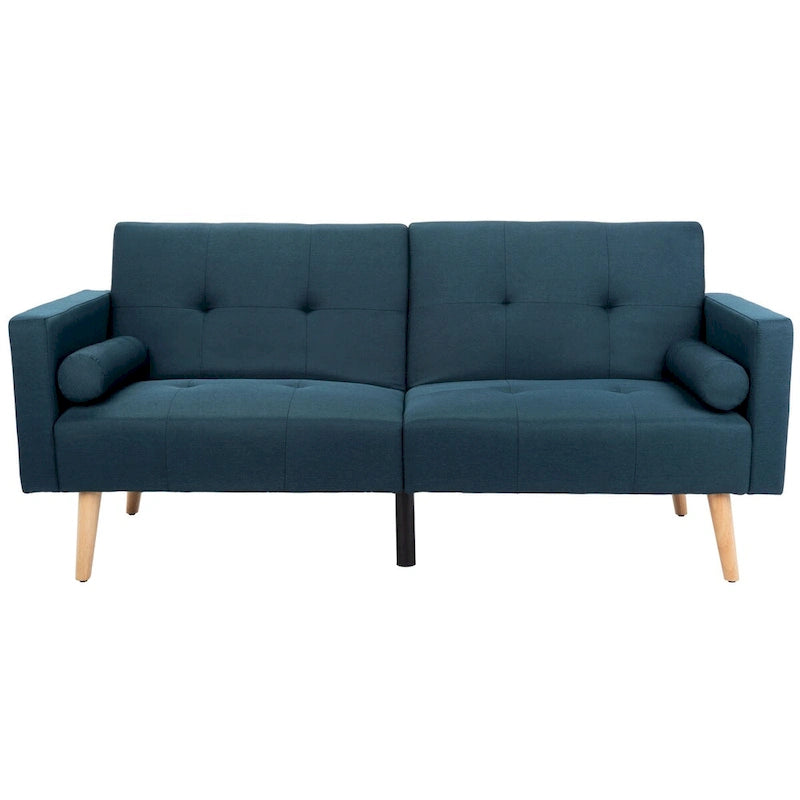 SAFAVIEH Tamekia Foldable Futon Bed with Pillow - 74.8  x 31.9  x 34.7