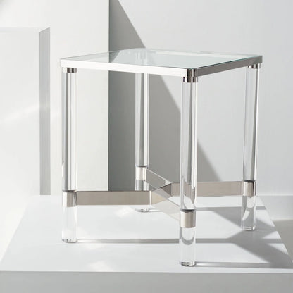 SAFAVIEH Couture Guler Acrylic Accent Table - 20 In W x 20 In D x 24 In H - 20Wx20Dx24H