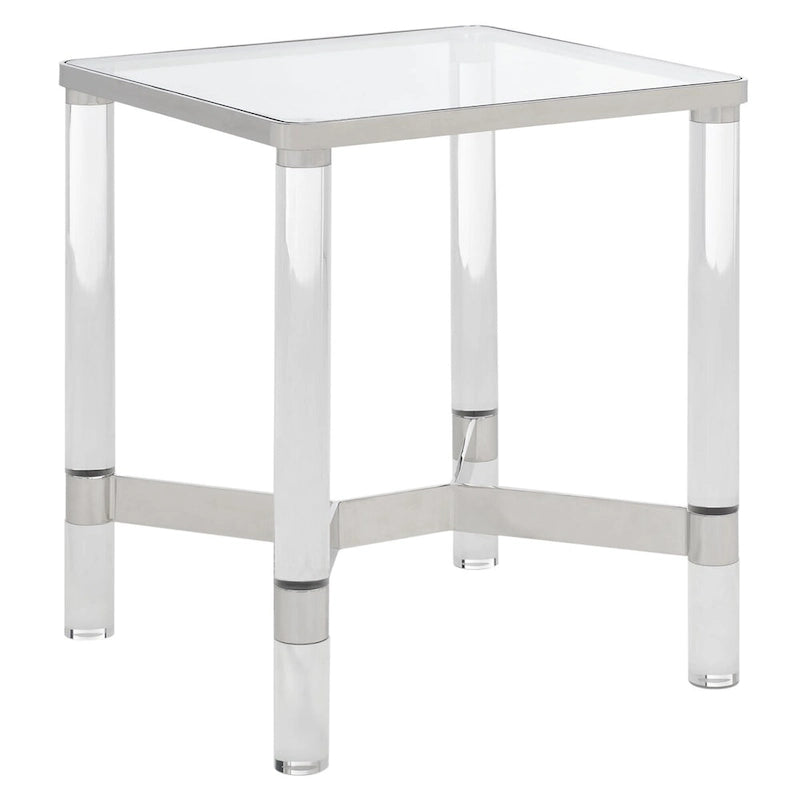 SAFAVIEH Couture Guler Acrylic Accent Table - 20 In W x 20 In D x 24 In H - 20Wx20Dx24H