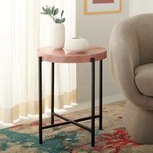 SAFAVIEH Azula Stone Top Accent Table