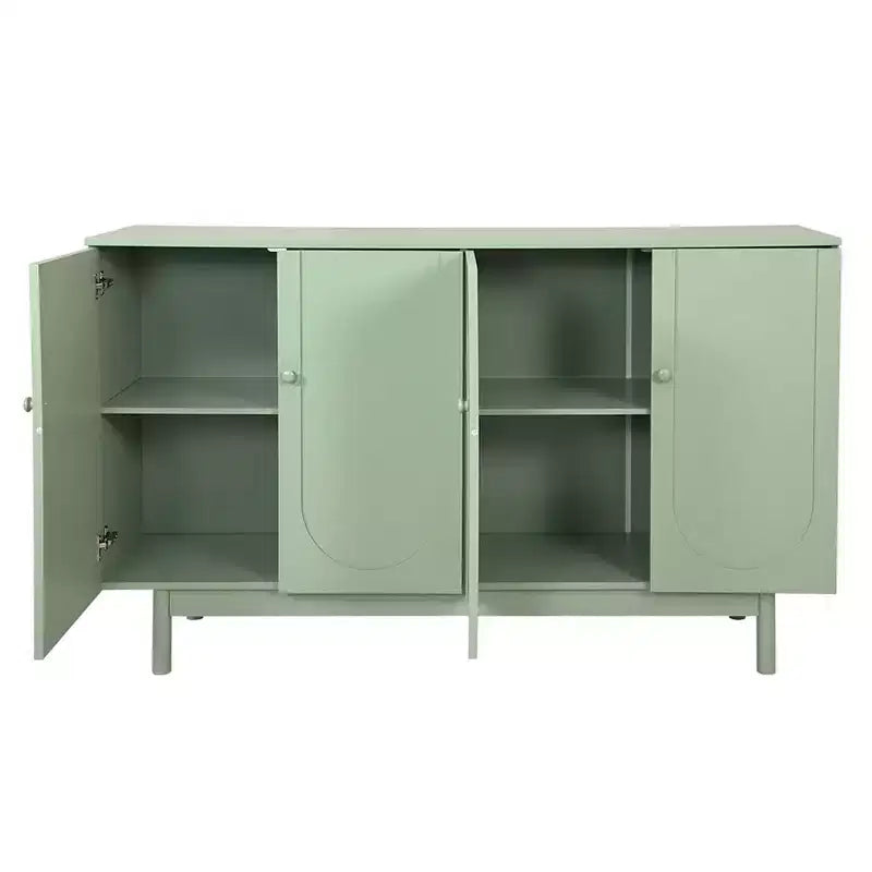 Credenza a Buffet, Mobile Contenitore Moderno da Cucina con 4 Ante e Ripiani Regolabili, Credenza in Legno per Ingresso e Soggiorno