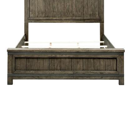 Thornwood Hills Rock Beaten Gray with Saw Cuts King California Panel Bed