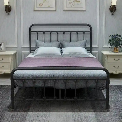 Full Metal Platform Bed Frame with Headboard