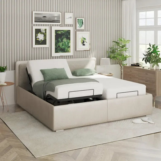 FunniHomi Base Letto Regolabile Twin XL/Queen/Split King Size, Spazio Zero, Gravità Zero, Ferma Materasso