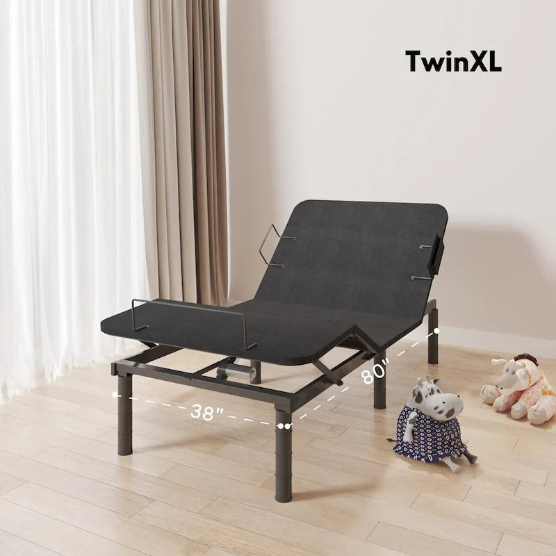 FunniHomi Twin XL/Queen/Split King Size Adjustable Bed Frame, Zero Clearance, Zero Gravity, Mattress Holder