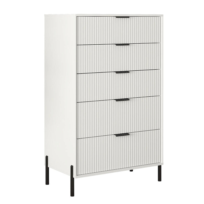 Modern 30  5-Drawer Chest with Metal Handles