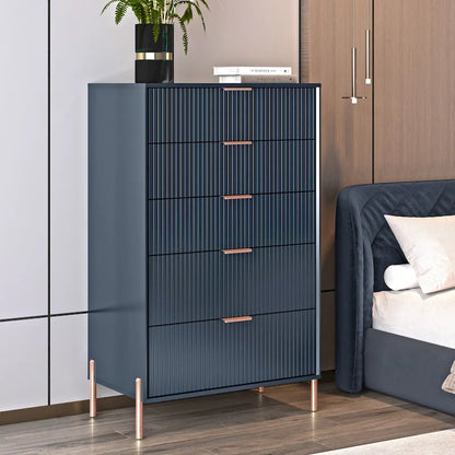 Modern 30  5-Drawer Chest with Metal Handles