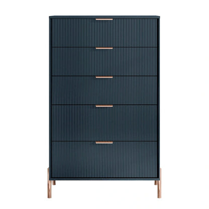 Modern 30  5-Drawer Chest with Metal Handles