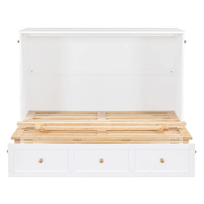 Full Size Murphy Bed with Large Drawers For Bedroom