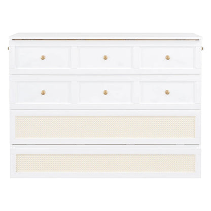 Full Size Murphy Bed with Large Drawers For Bedroom
