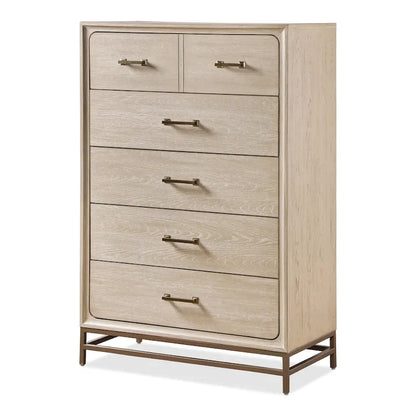 Furniture of America Drayden Transitional Oak Solid Wood 3-Piece Chest and 2 Nightstand Bedroom Set