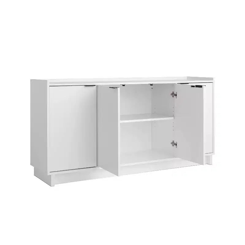 Prepac Simply Modern 4 Door Sideboard Console Table Cabinet