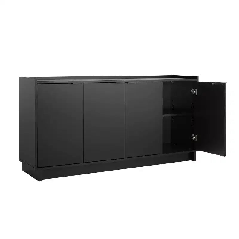 Prepac Simply Modern 4 Door Sideboard Console Table Cabinet