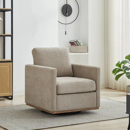 Square Upholstered Swivel Accent Chair