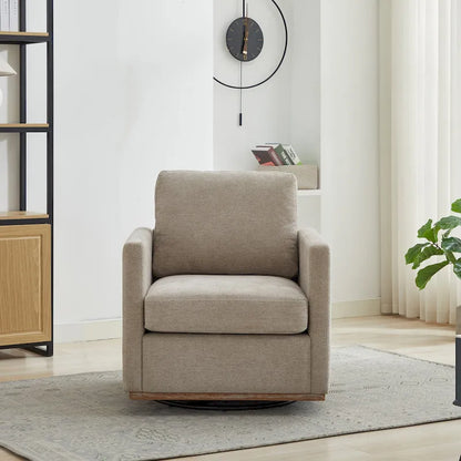 Square Upholstered Swivel Accent Chair