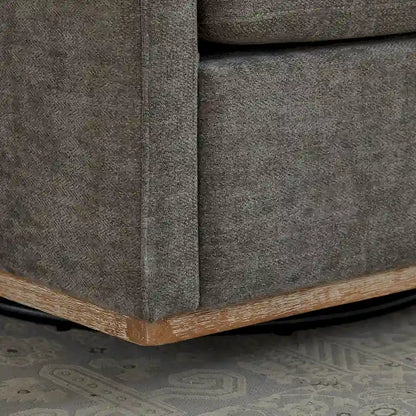 Square Upholstered Swivel Accent Chair