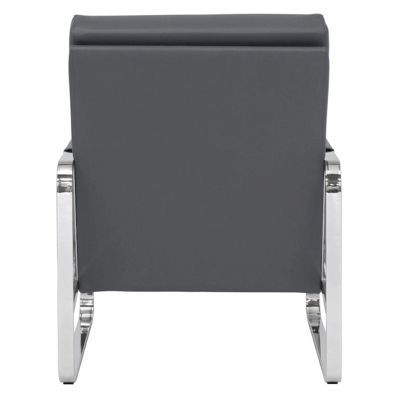 Studio Designs Home Allure Metal and Blended Leather Modern Accent Arm Chair