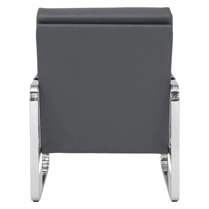 Studio Designs Home Allure Metal and Blended Leather Modern Accent Arm Chair