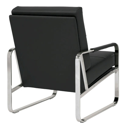 Studio Designs Home Allure Metal and Blended Leather Modern Accent Arm Chair