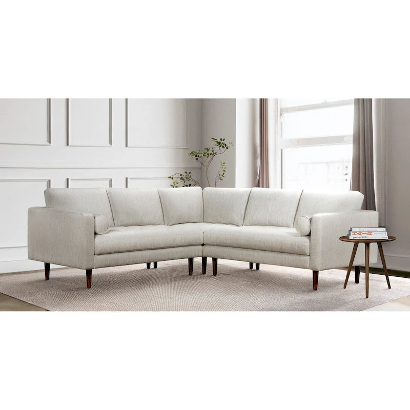 Poly & Bark Napa Fabric 98  Corner Sectional Sofa