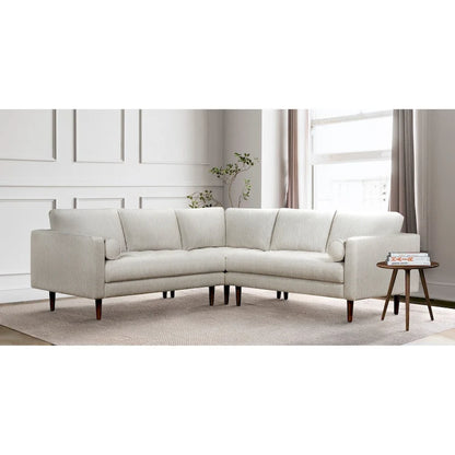 Poly & Bark Napa Fabric 98  Corner Sectional Sofa