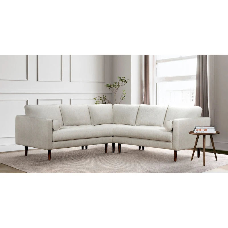 Poly & Bark Napa Fabric 98  Corner Sectional Sofa