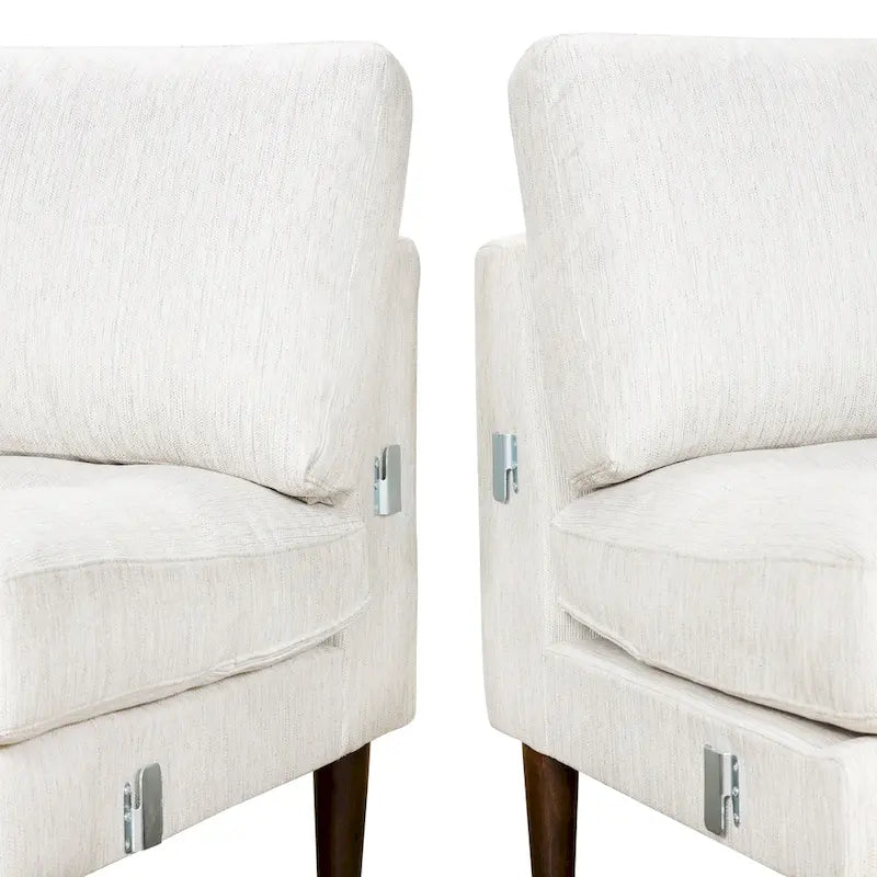 Poly & Bark Napa Fabric 98  Corner Sectional Sofa