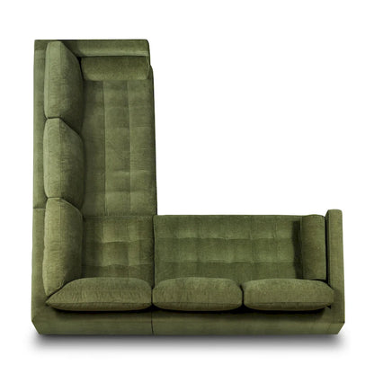 Poly & Bark Napa Fabric 98  Corner Sectional Sofa