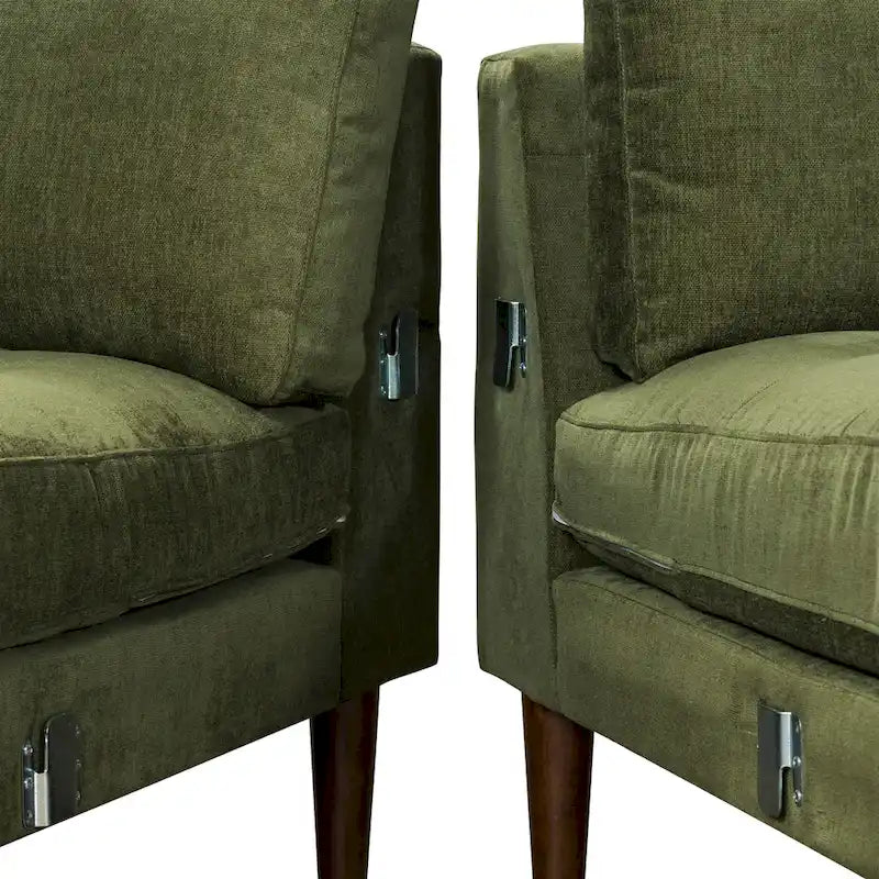 Poly & Bark Napa Fabric 98  Corner Sectional Sofa