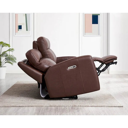Divano Hydeline Vienna reclinabile elettrico e poggiatesta con pelle primo fiore "Zero Gravity"