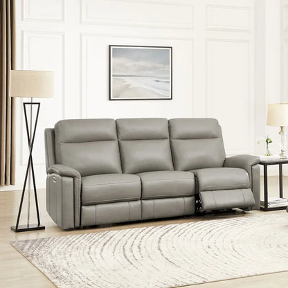 Hydeline Stanfield Zero Gravity Power Recline and Headrest Top Grain Leather Sofa