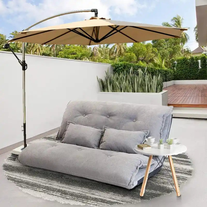 Modern Adjustable Ergonomic Fabric-Covered Sofa Bed Chair with Metal Frame