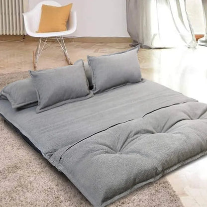 Modern Adjustable Ergonomic Fabric-Covered Sofa Bed Chair with Metal Frame