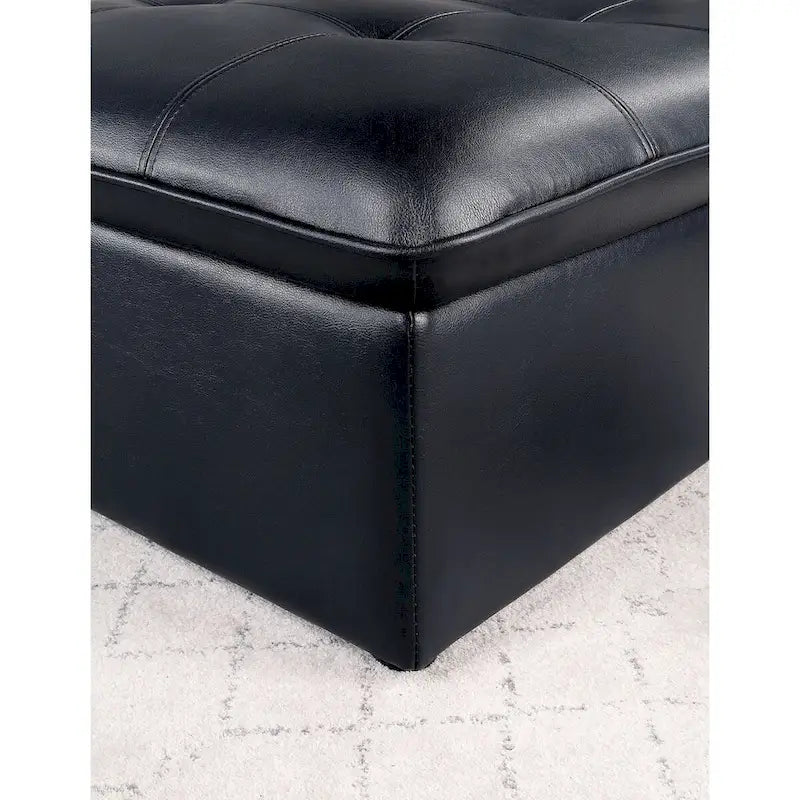 Kathleen Contemporary Faux Leather Tufted Adjustable Accent Chair by Porch & Den