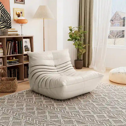 Furgle Microfiber Leather Sofa Ergonomic Design Lazy Sofa Floor Sofa