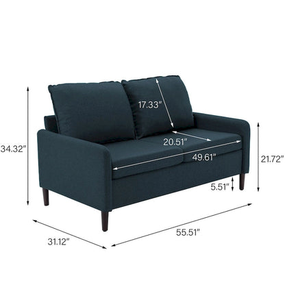 Living Room Loveseat Linen Sofa